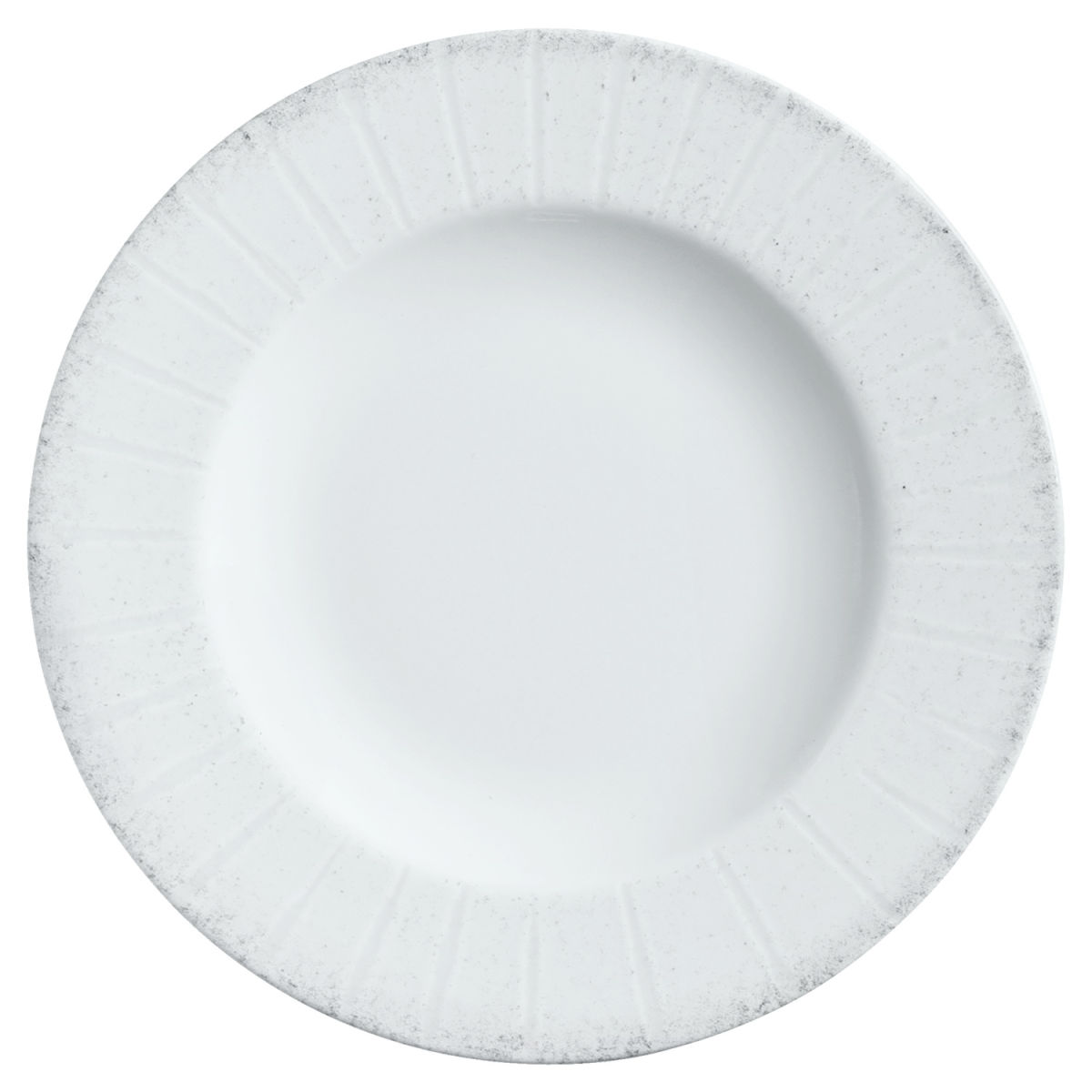 Vega Plat bord Caju met rand; 17 cm (Ø); wit/grijs; rond; 6 stuk / verpakking