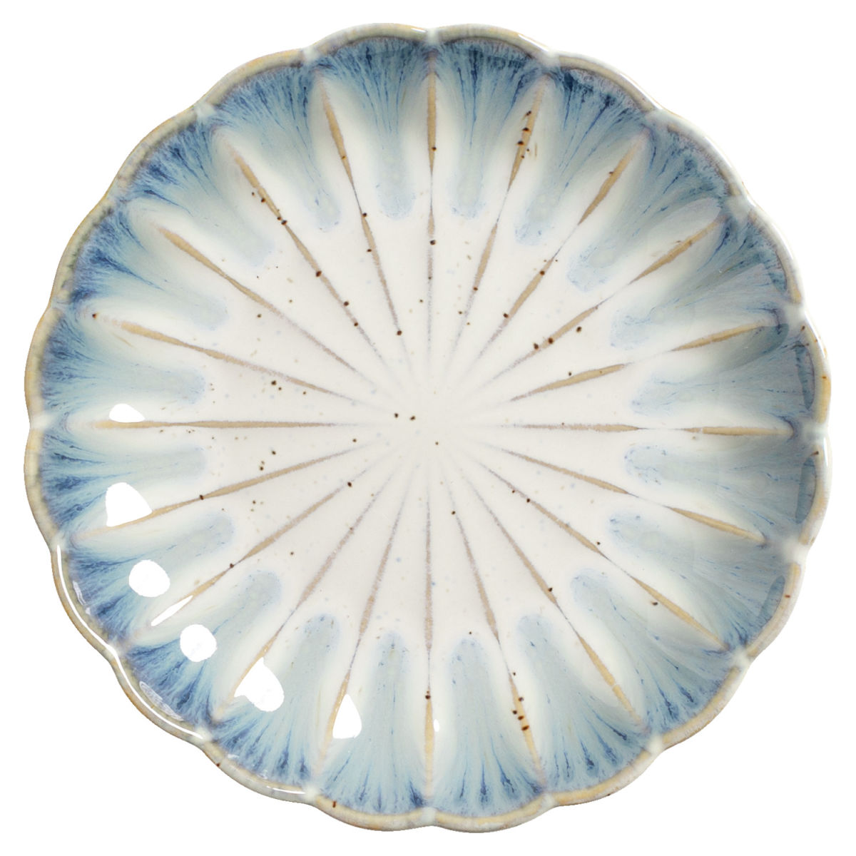 Vega Plat bord Flora; 15.2x2.3 cm (ØxH); blauw/beige; rond; 6 stuk / verpakking