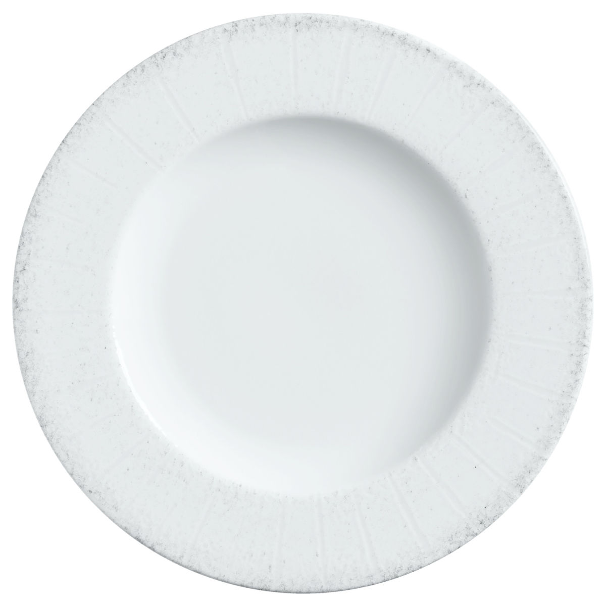 Vega Plat bord Caju met rand; 21 cm (Ø); wit/grijs; rond; 6 stuk / verpakking
