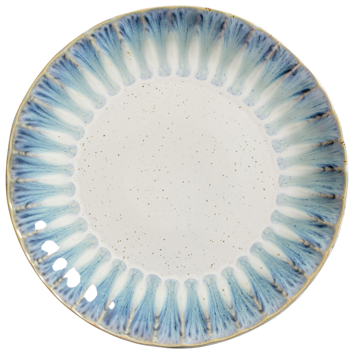 Vega Plat bord Flora; 26.6x3.1 cm (ØxH); blauw/beige; rond; 4 stuk / verpakking