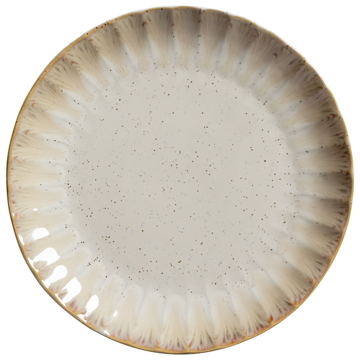 Vega Plat bord Flora; 26.6x3.1 cm (ØxH); rosa/beige; rond; 4 stuk / verpakking