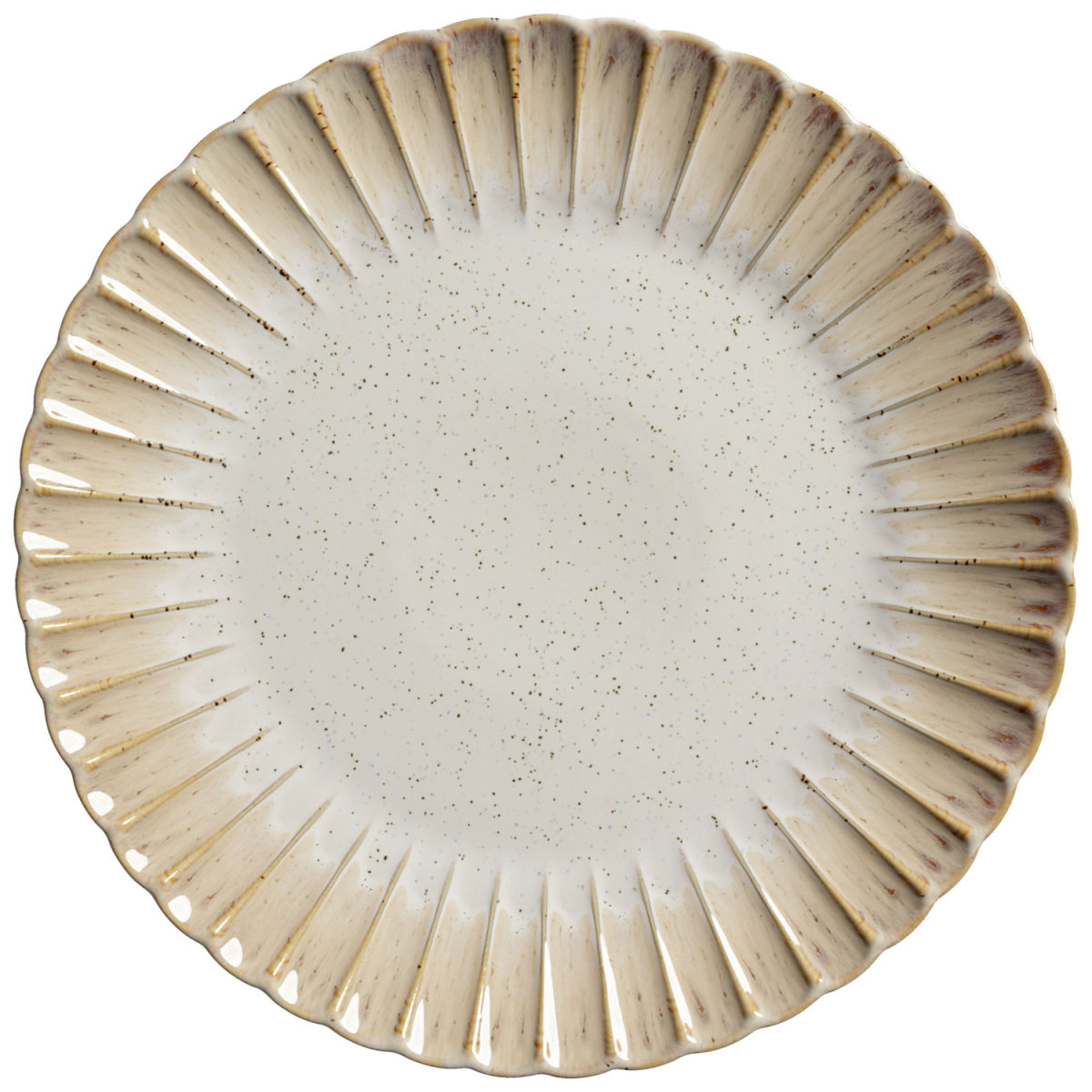 Vega Plat bord Flora; 33.8x3.4 cm (ØxH); rosa/beige; rond; 4 stuk / verpakking