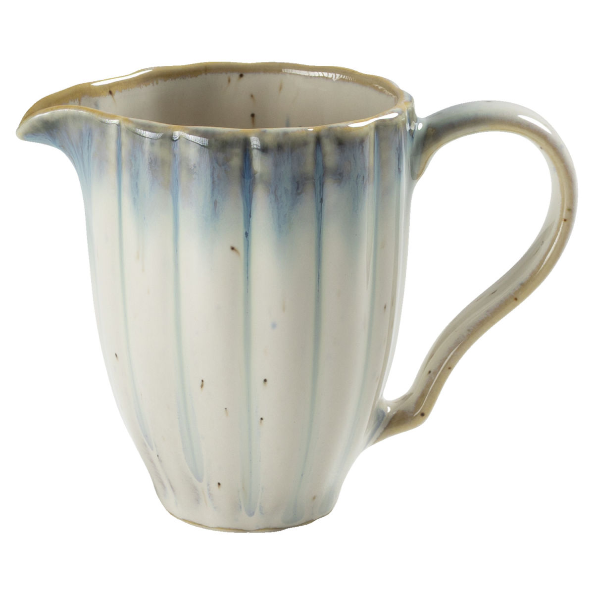 Vega Schenkkan Flora; 110 ml, 5.9x7.9 cm (ØxH); blauw/beige; 6 stuk / verpakking