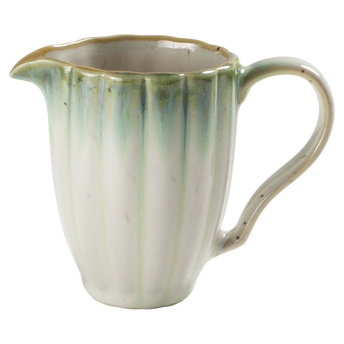 Vega Schenkkan Flora; 110 ml, 5.9x7.9 cm (ØxH); groen/beige; 6 stuk / verpakking