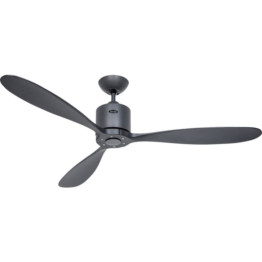 CasaFan AEROPLAN ECO 132 BG-SW Flügel Massivholz Schwarz Plafondventilator Basaltgrijs Met afstandsbediening, Timer, Met wintermodus