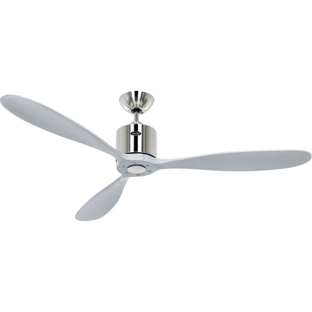 CasaFan AEROPLAN ECO 132 BN-LG Flügel Massivholz Lichtgrau Plafondventilator Chroom (geborsteld) Met afstandsbediening, Timer, Met wintermodus