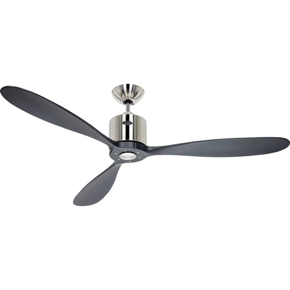 CasaFan AEROPLAN ECO 132 BN-SW Flügel Massivholz schwarz Plafondventilator Chroom (geborsteld) Met afstandsbediening, Timer, Met wintermodus