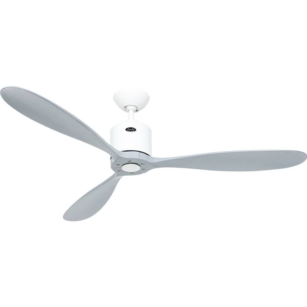 CasaFan AEROPLAN ECO 132 WE-LG Flügel Massivholz Lichtgrau Plafondventilator Wit Met afstandsbediening, Timer, Met wintermodus