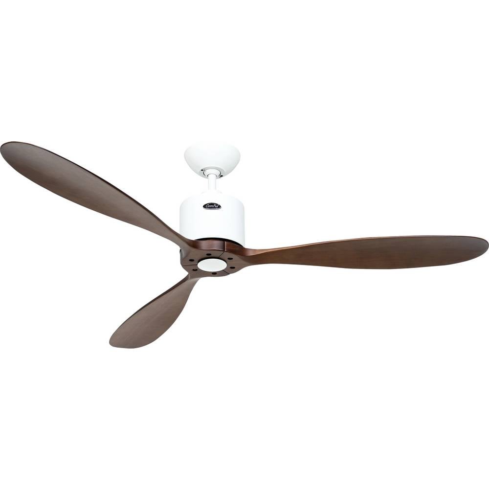 CasaFan AEROPLAN ECO 132 WE-NB Flügel Massivholz Nussbaum Plafondventilator Wit Met afstandsbediening, Timer, Met wintermodus