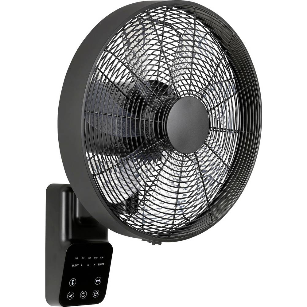 CasaFan AIROS ECO DESIGN WALL SW Wandventilator Zwart Met afstandsbediening, Timer