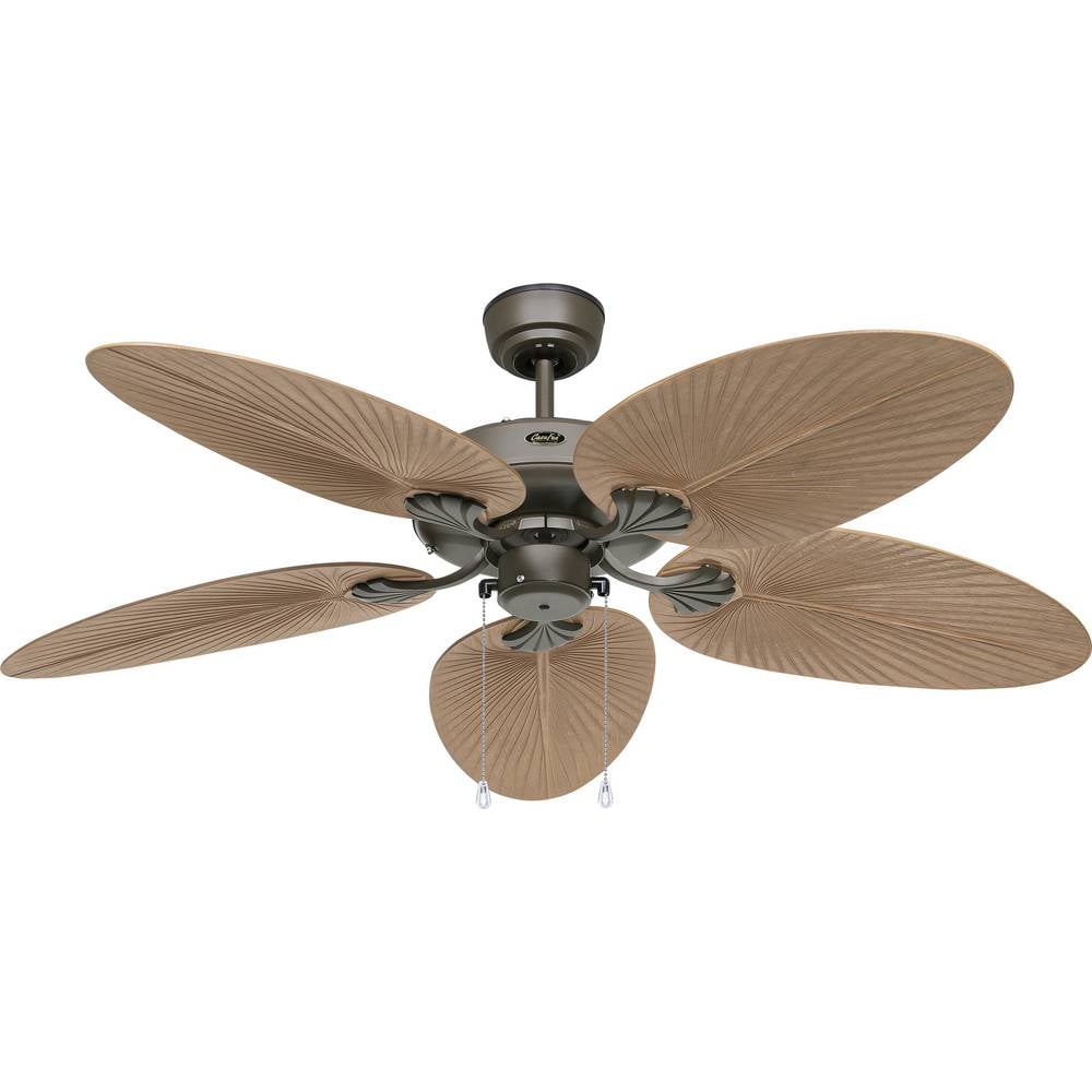 CasaFan CLASSIC OUTDOOR 132 BZ-PR Flügel Kunststoff Palme/Rattan braun Plafondventilator Brons Met wintermodus