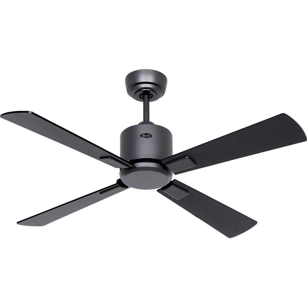 CasaFan ECO NEO III 103 BG-SW/TK WiFi Flügel Schwarz/Teak Plafondventilator Basaltgrijs Met afstandsbediening, Timer, Met wintermodus, Bediening via App