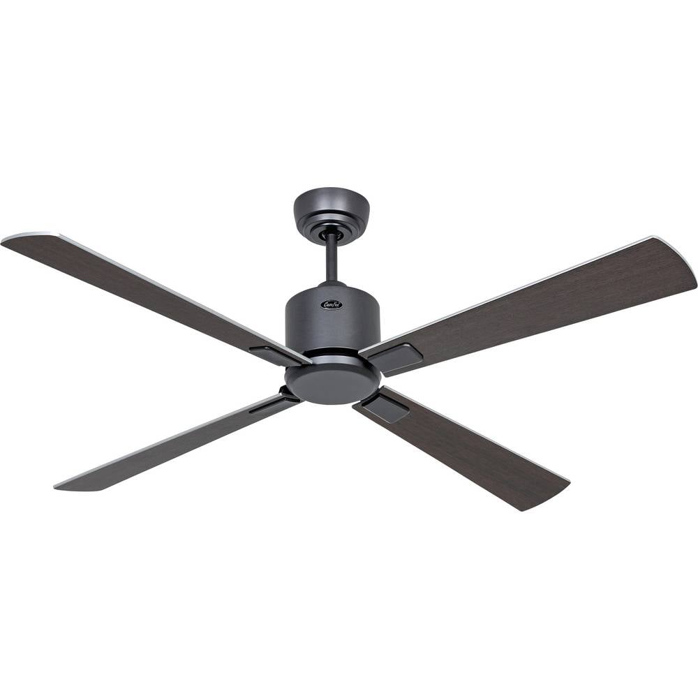 CasaFan ECO NEO III 132 BG-WN/SI WiFi Flügel Wenge/silber Plafondventilator Basaltgrijs Met afstandsbediening, Timer, Met wintermodus, Bediening via App