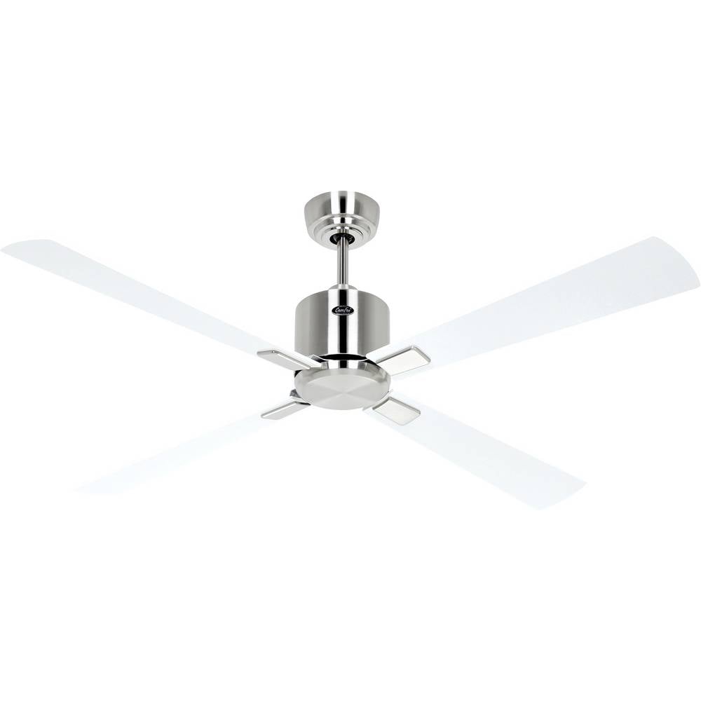 CasaFan ECO NEO III 132 BN-WE/LG WiFi Flügel Weiß/Lichtgrau Plafondventilator Chroom (geborsteld) Met afstandsbediening, Timer, Met wintermodus, Bediening via