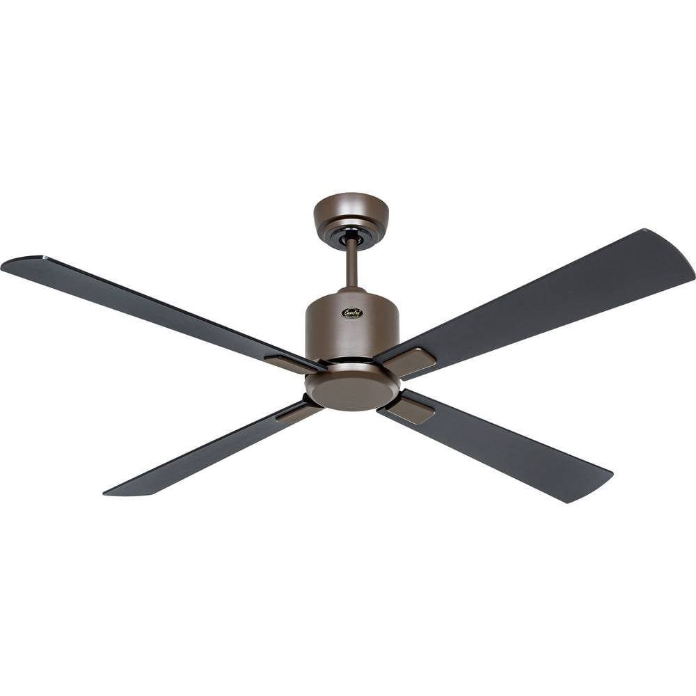 CasaFan ECO NEO III 132 BZ-SW/TK WiFi Flügel Schwarz/Teak Plafondventilator Brons Met afstandsbediening, Timer, Met wintermodus, Bediening via App