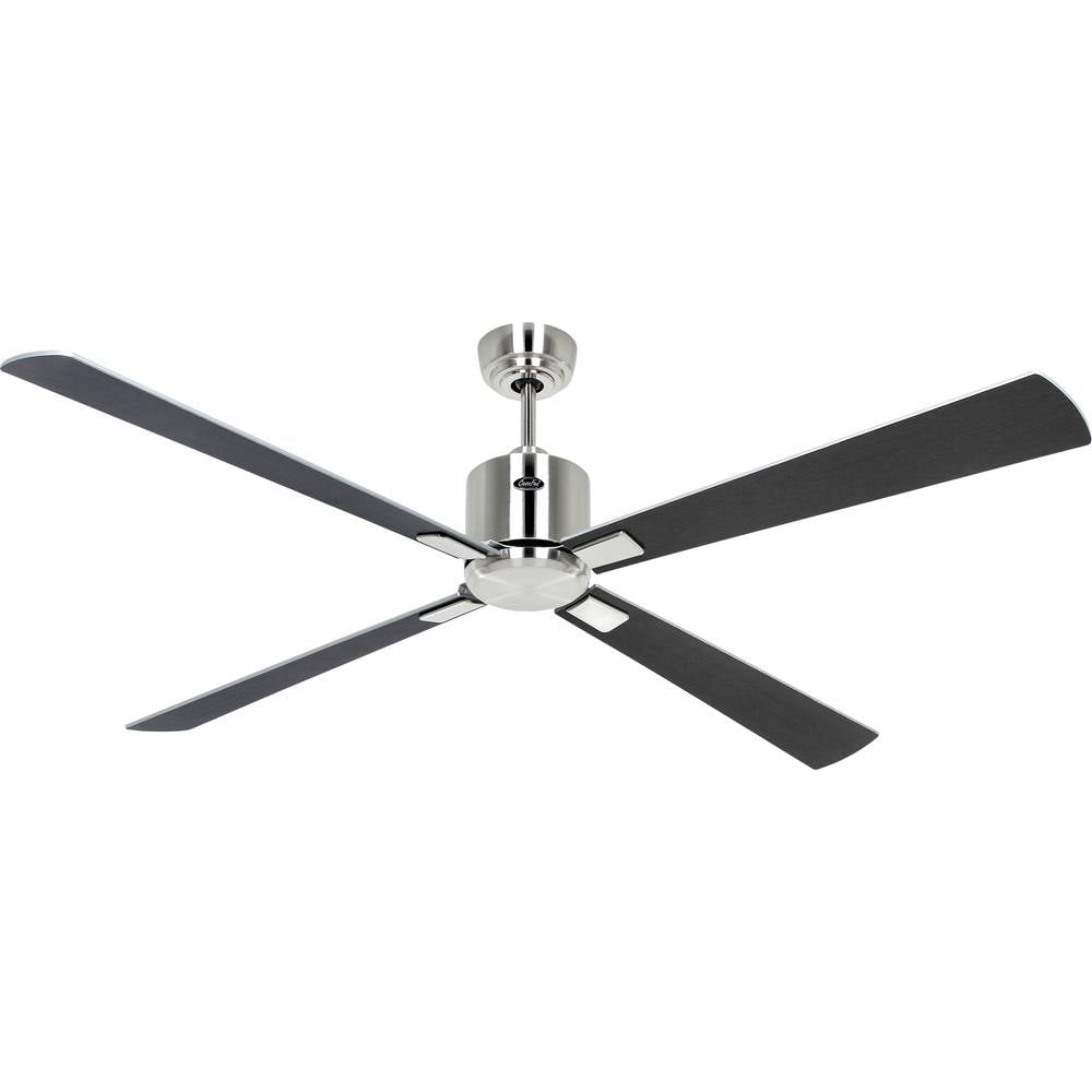 CasaFan ECO NEO III 152 BN-WN/SI WiFi Flügel Wenge/silber Plafondventilator Chroom (geborsteld) Met afstandsbediening, Timer, Met wintermodus, Bediening via App