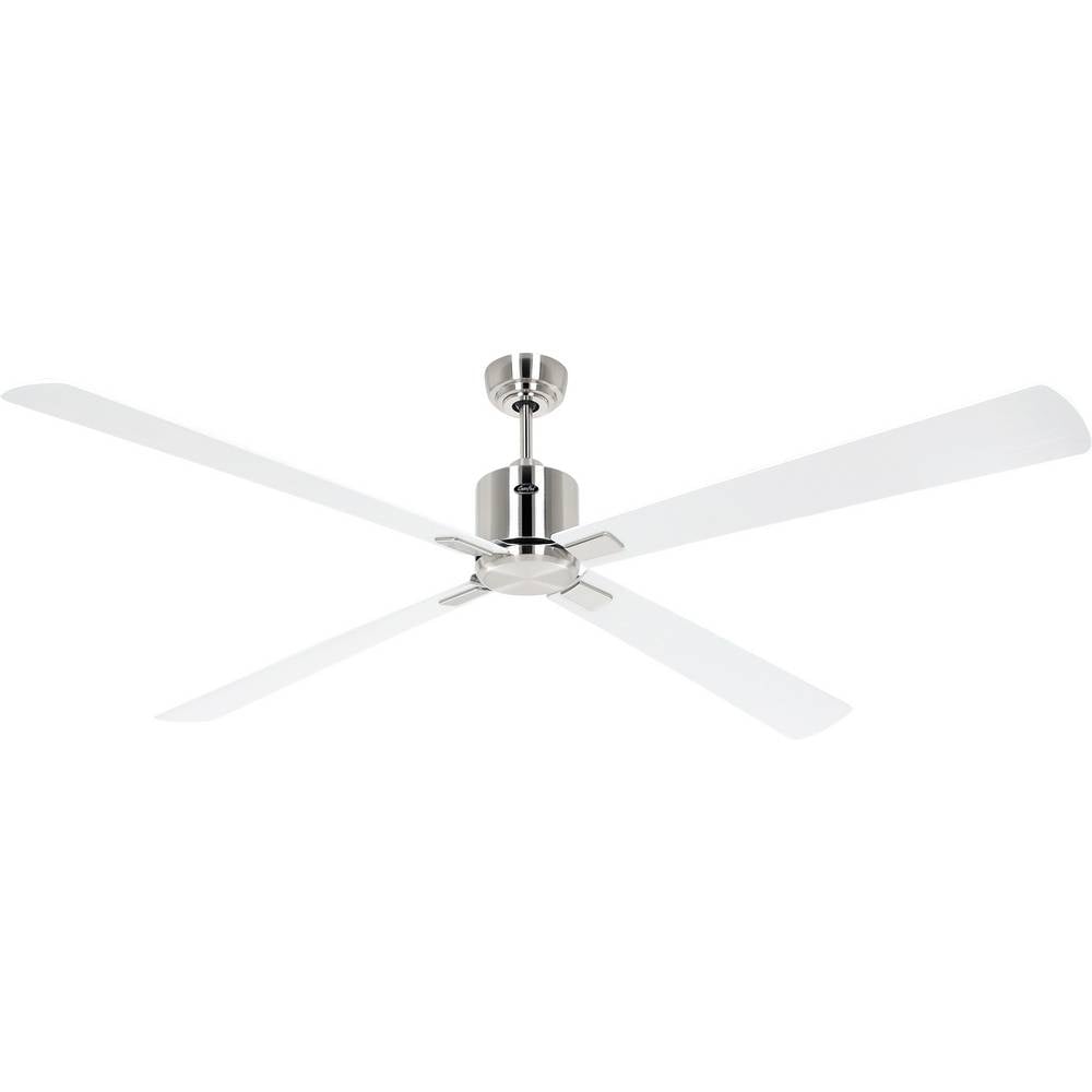 CasaFan ECO NEO III 180-4 BN-WE/LG WiFi Flügel Weiß/Lichtgrau Plafondventilator Chroom (geborsteld) Met afstandsbediening, Timer, Met wintermodus, Bediening