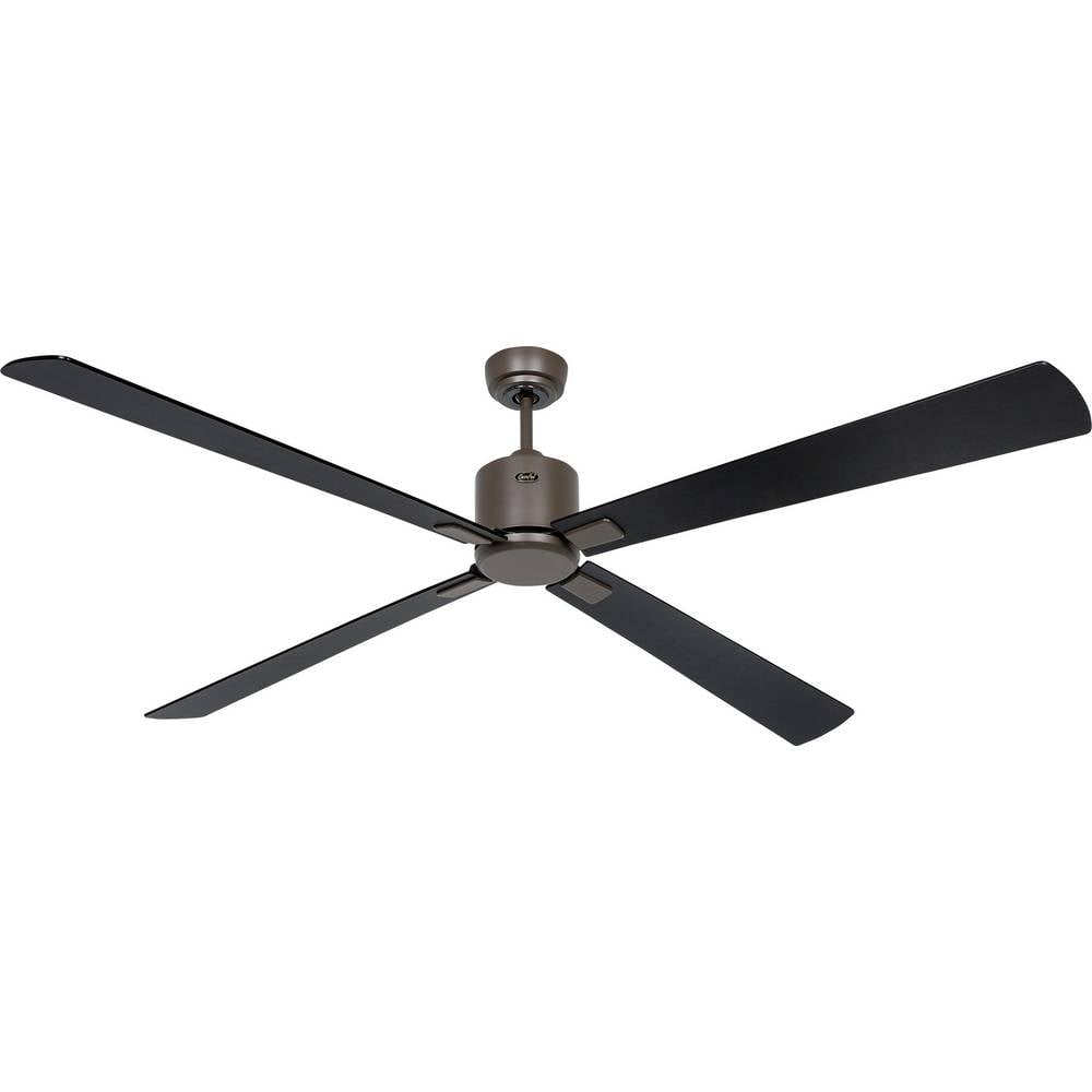 CasaFan ECO NEO III 180-4 BZ-SW/TK WiFi Flügel Schwarz/Teak Plafondventilator Brons Met afstandsbediening, Timer, Met wintermodus, Bediening via App