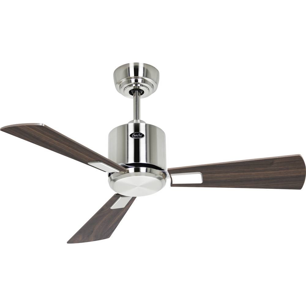 CasaFan ECO NEO III 92 BN-NB/KI WiFi Flügel Nussbaum/Kirsche Plafondventilator Chroom (geborsteld) Met afstandsbediening, Timer, Met wintermodus, Bediening via