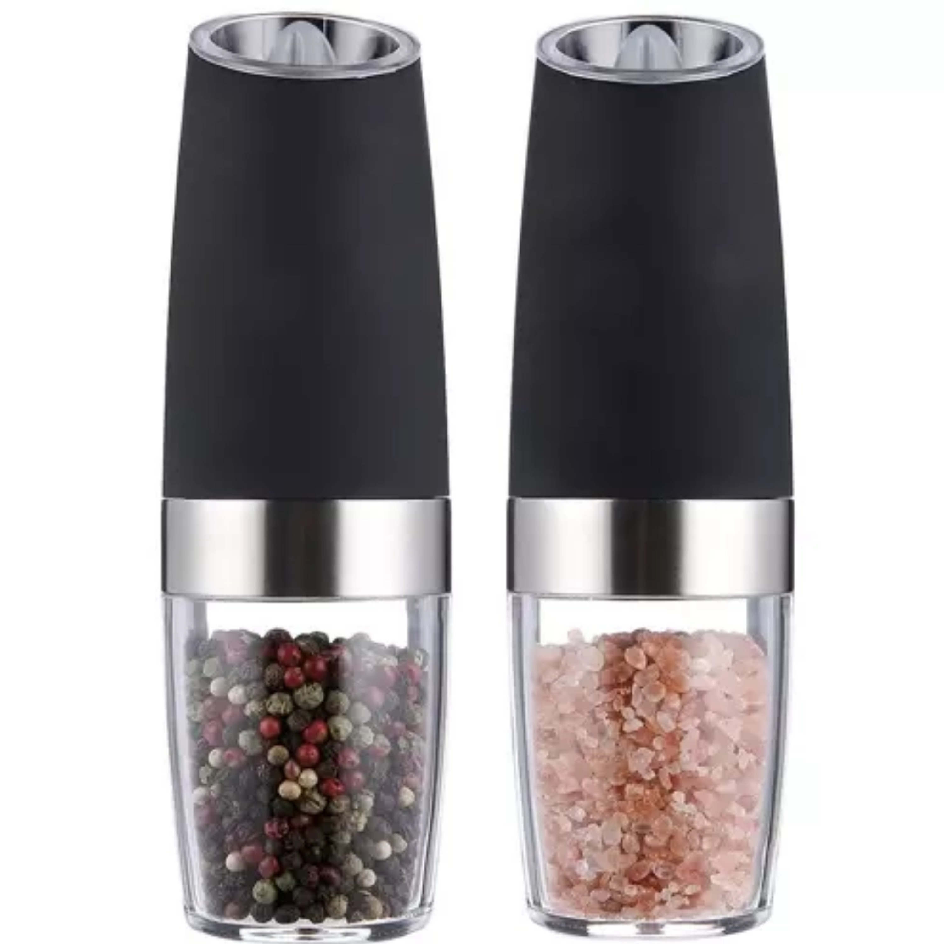 Ruhhy Zout- en pepermolen set - elektrisch - 20 x 6 cm - pepermolens en zoutmolens -