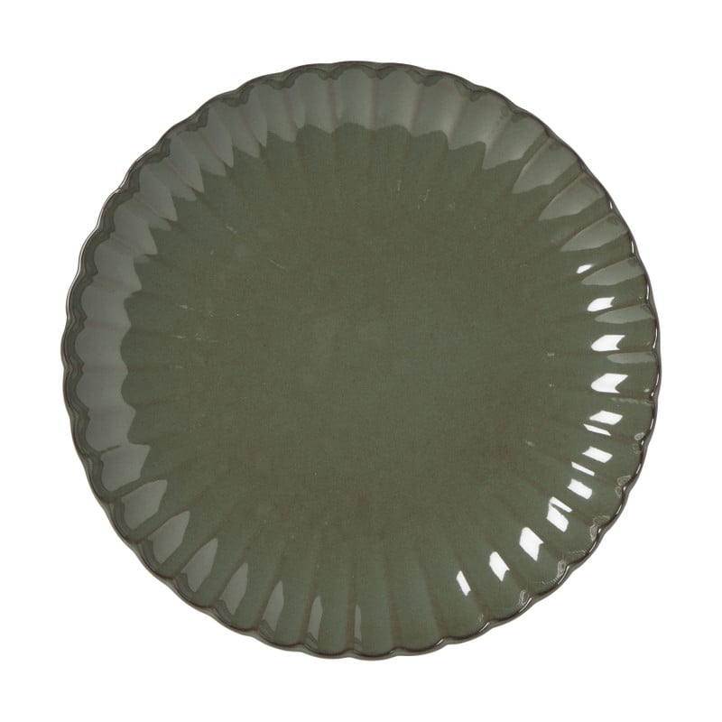 Xenos Dinerbord Caro - groen - ø25.6x3 cm