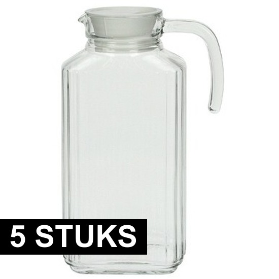 Luminarc 5x Glazen schenkkan met handvat 1,7 -