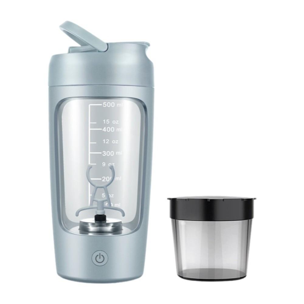 BooPai with Powder Box Electric Mixing Cup Rechargeable Blend Cup Multifunctional Stirring Cup  Sports blauw