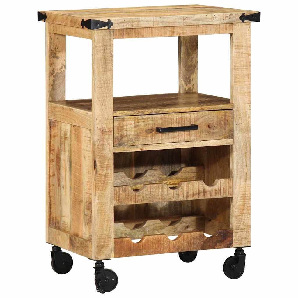 vidaXL Keukenwagentje 55x40x80 cm Massief Ruw Hout Mango