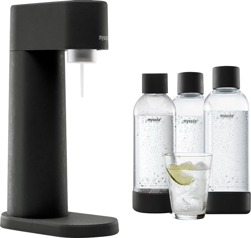 Mysoda Woody Black + Bottles 1 Liter (3 stuks)