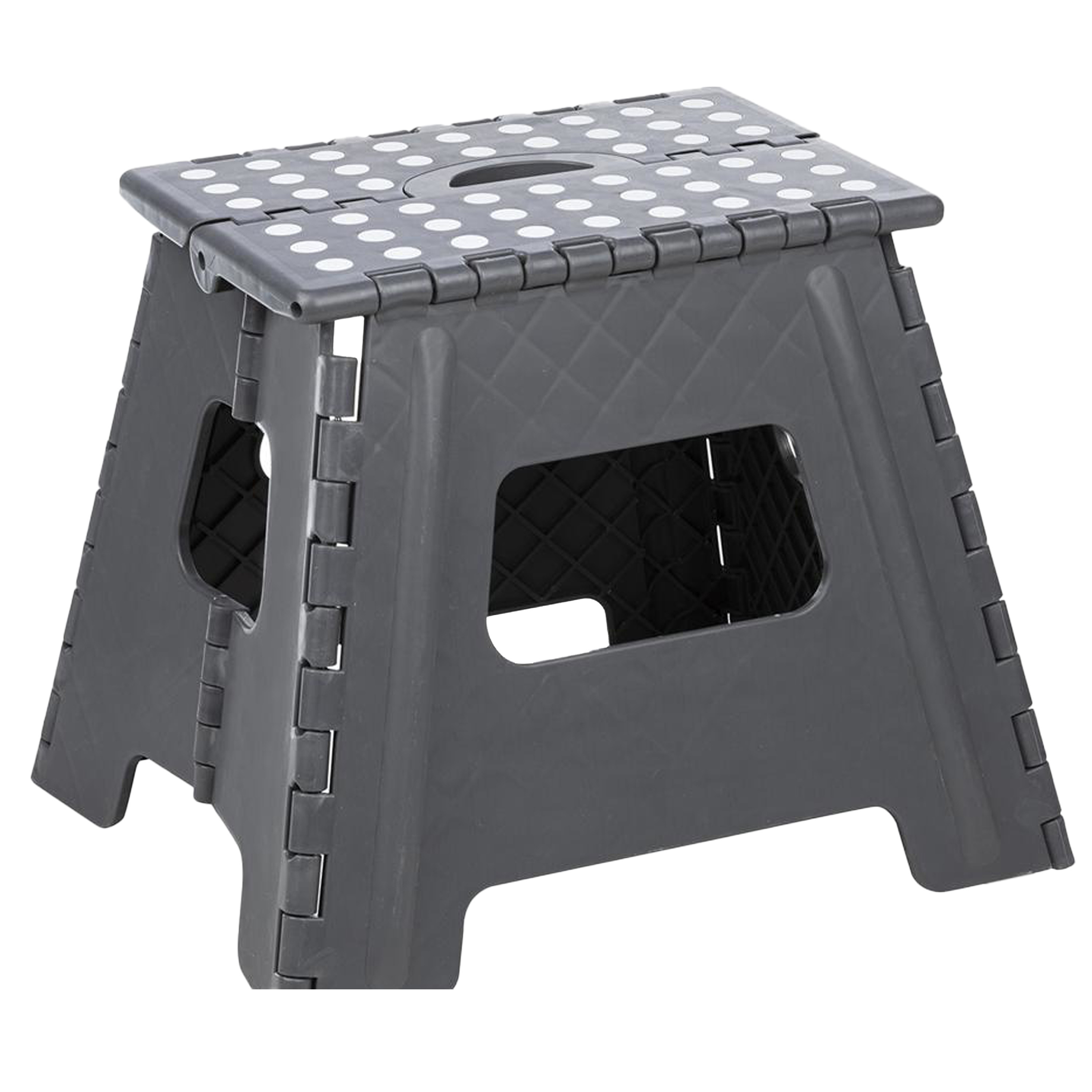 HI Huishoudtrap - grijs - x 32 x 31 cm - opvouwbaar - keukentrap -