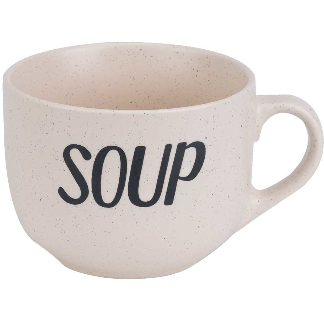 Cosy & Trendy Soepkom - creme wit - 11 cm - 510 ml - Soepbeker - kommetje -