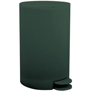 MSV kleine Pedaalemmer - kunststof - donkergroen - 3L - 15 x 27 cm -