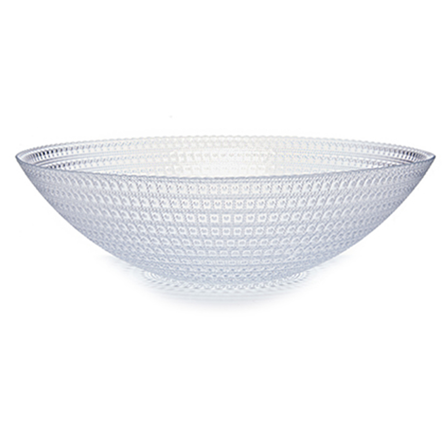 Vivalto Grote Fruitschaal - Bewerkt Glas - 30,5 cm - Rond - Serveerschaal -