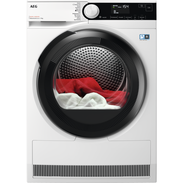 AEG 8000 serie AbsoluteCare Warmtepomp Droger 9 kg TR85944B