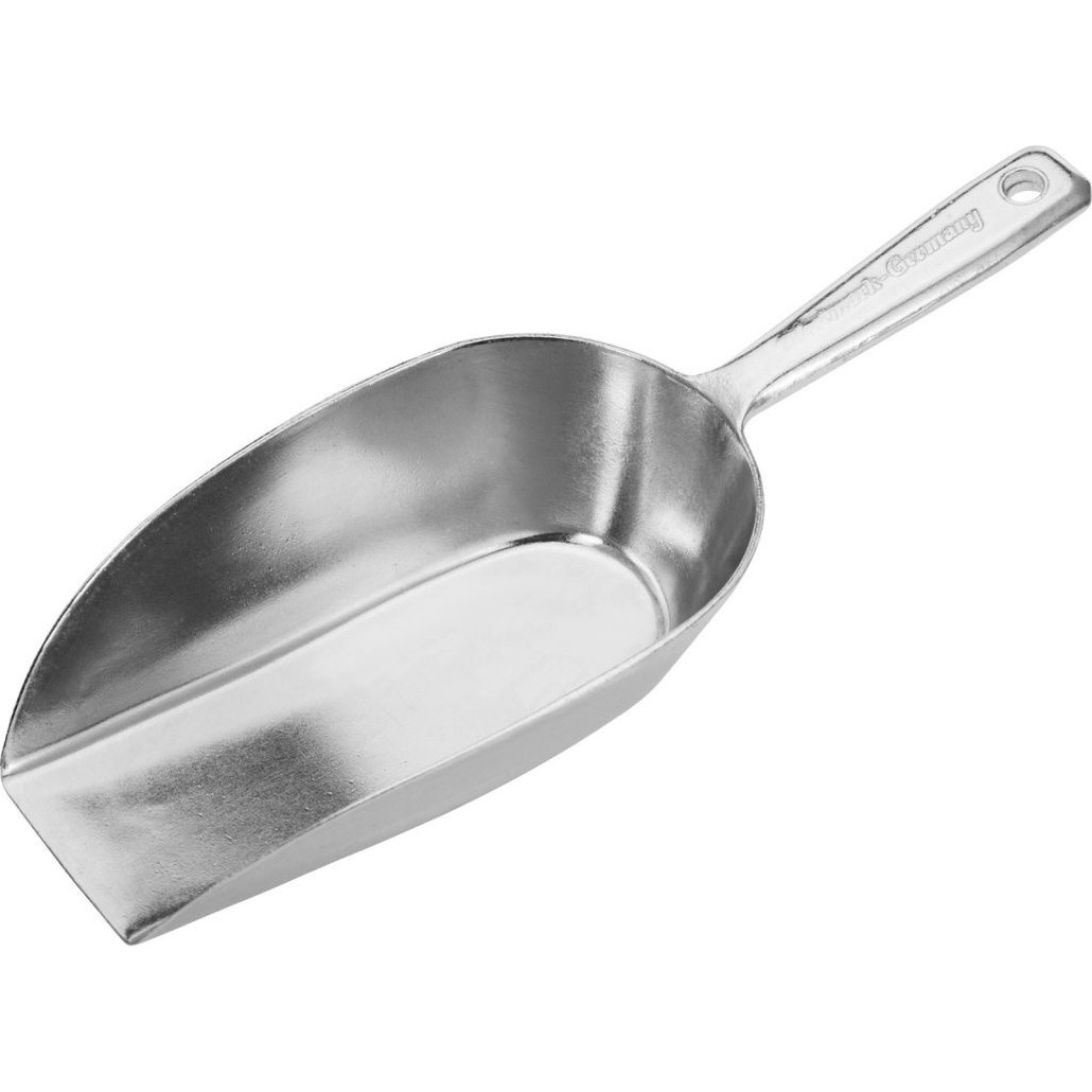 Westmark Keukenhulp voedsel doseer schep - aluminium - 75 ml - 16 x 6 cm - opstaande rand -