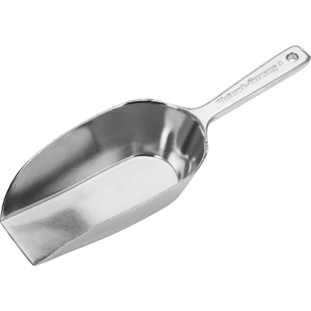 Westmark Keukenhulp voedsel doseer schep - aluminium - 113 ml - 18 x 7 cm - opstaande rand -