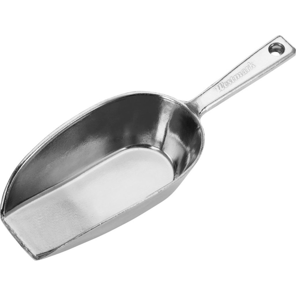 Westmark Keukenhulp voedsel doseer schep - aluminium - 300 ml - 25 x 9 cm - opstaande rand -