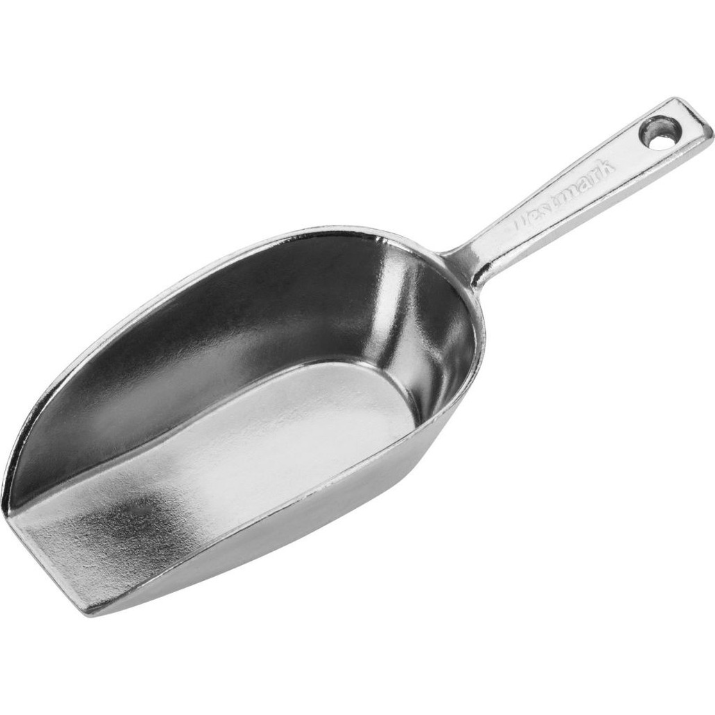 Westmark Keukenhulp voedsel doseer schep - aluminium - 410 ml - 26 x 10 cm - opstaande rand -