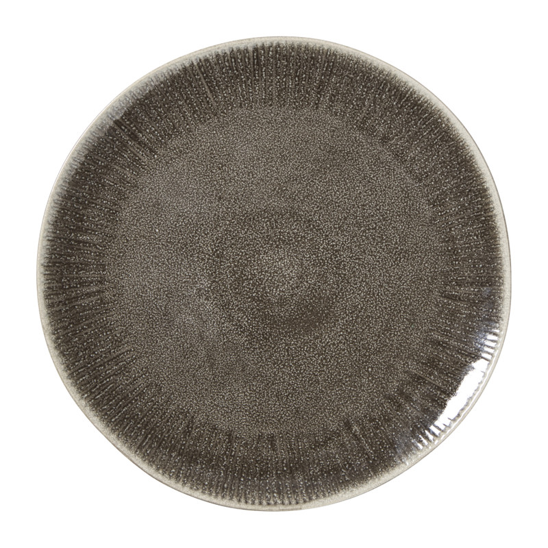 Xenos Dinerbord fuji - bruin - ø27.5x2.4 cm