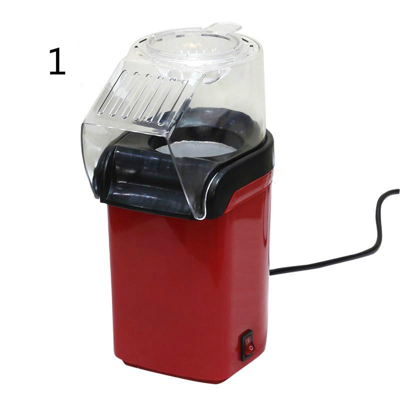 Onlyly Popcornmachine Thuis DIY Huishouden Kinderen Elektrische Mini Popcorn Maker Popper Plain 1--EU Plug rood