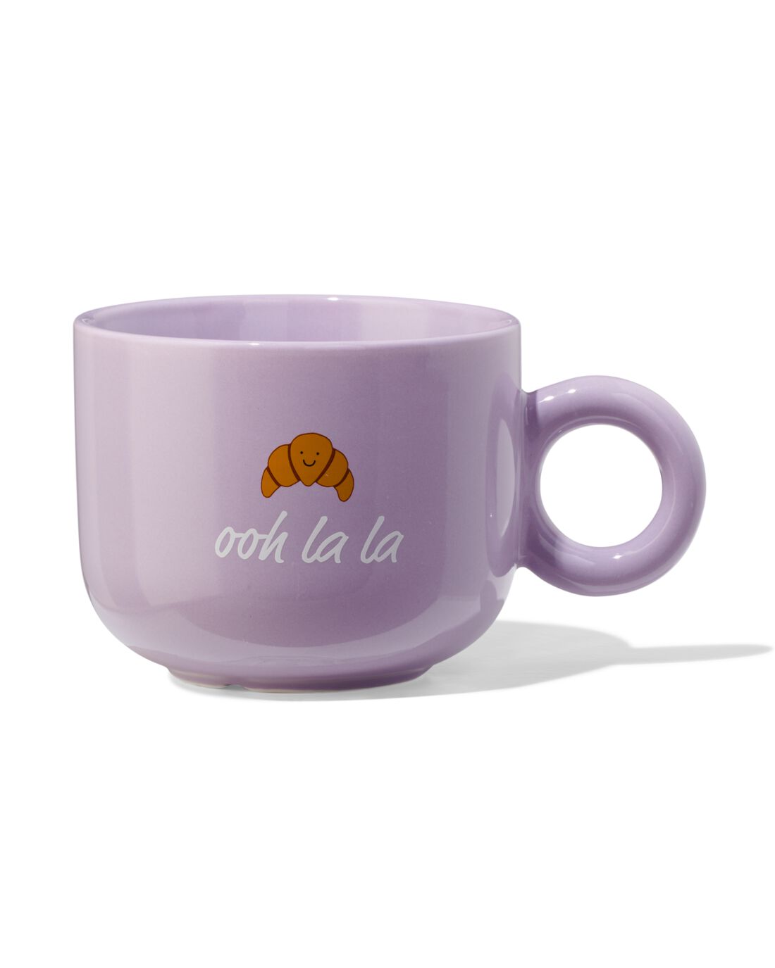 HEMA Mok 480ml Croissant 'ooh La La' Lila