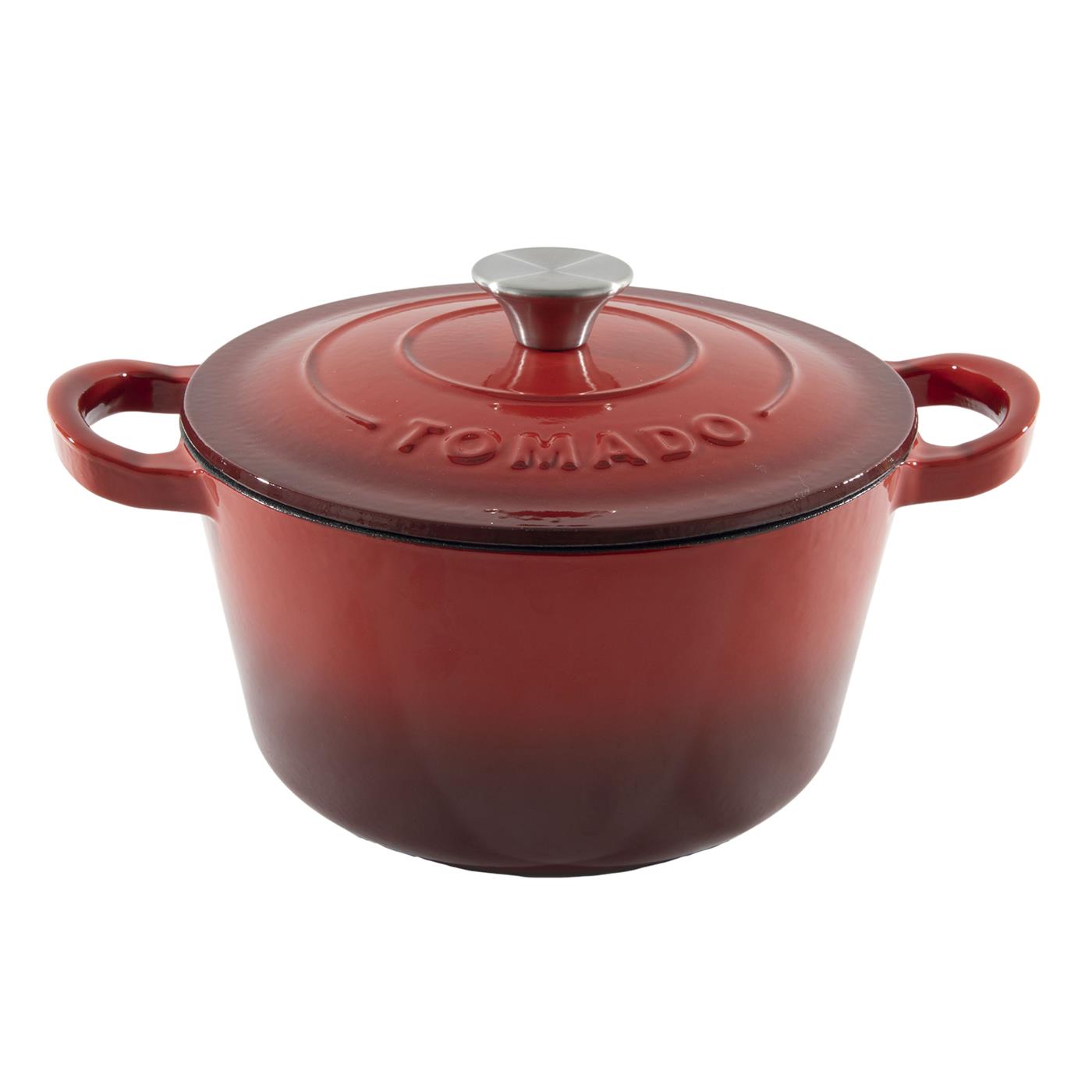 Merkloos Braadpan Tomado gietijzer rood Ø28x11cm