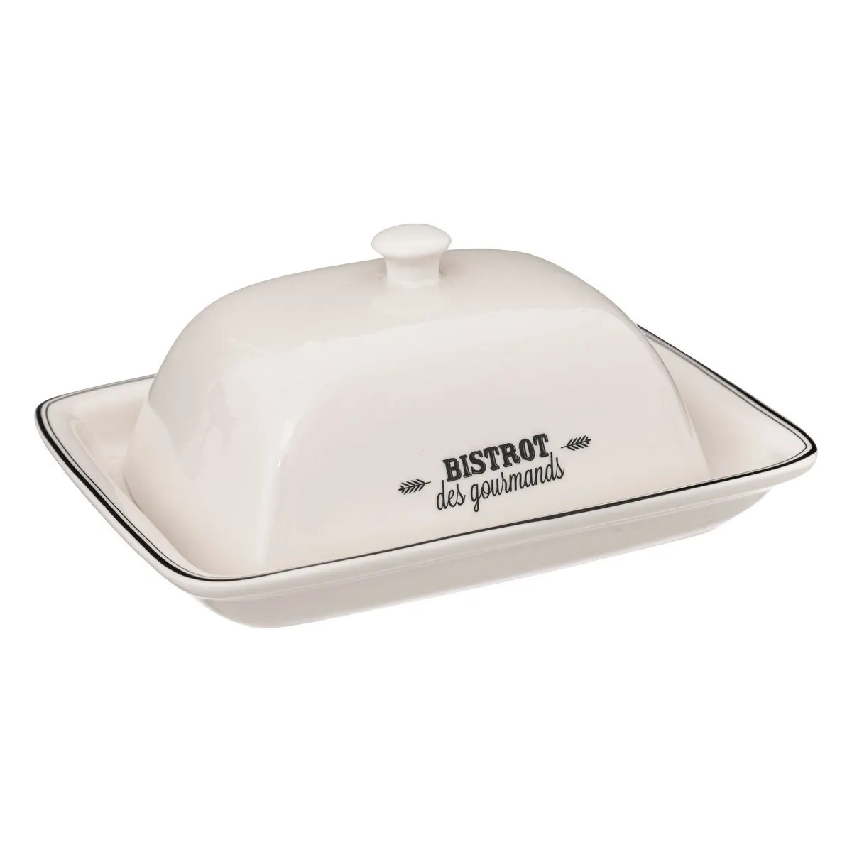 5five botervloot Bistro Gastronome - keramiek - 19 x 14 cm - wit -
