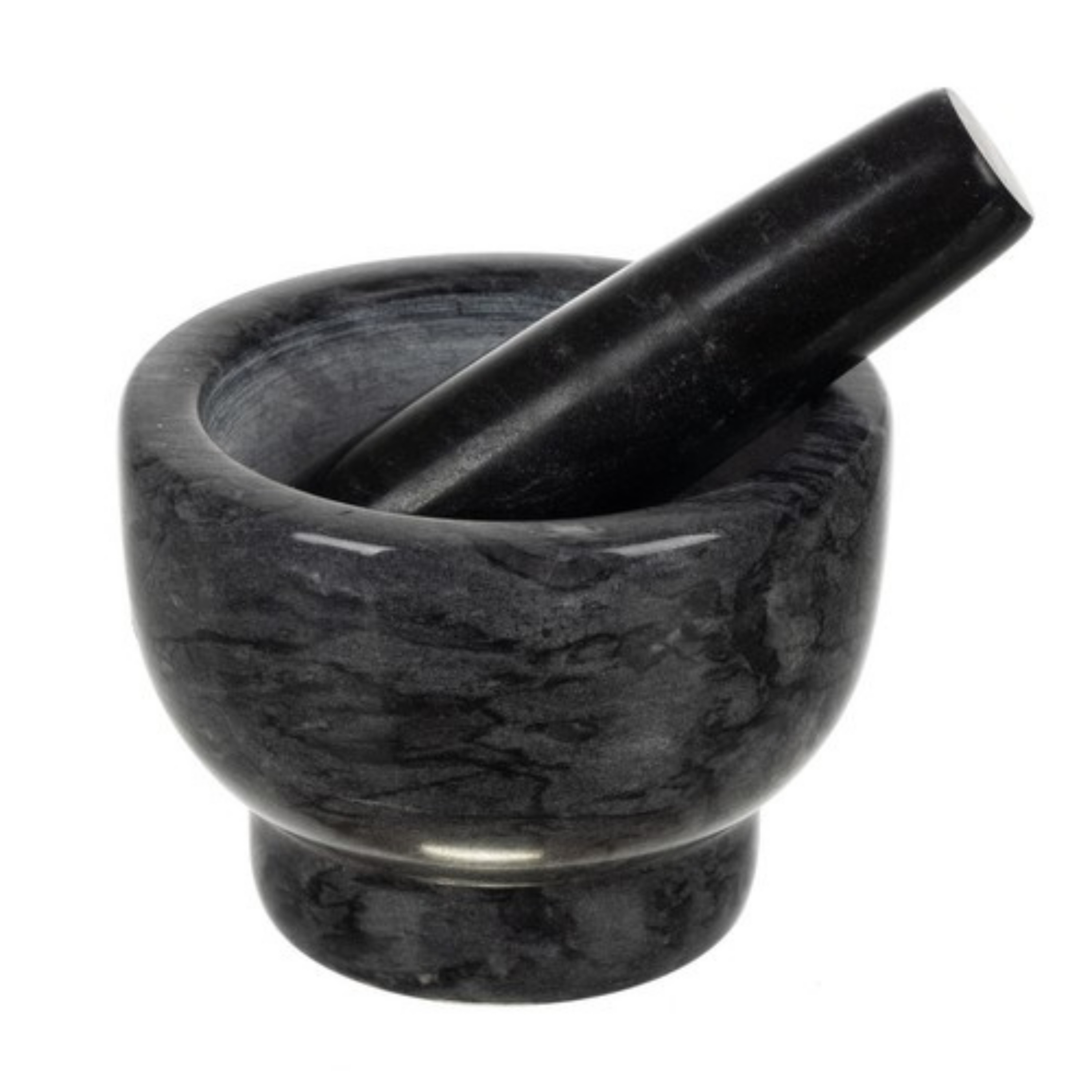 Ruhhy Vijzel met stamper - marmer - D12 cm - keuken artikelen -