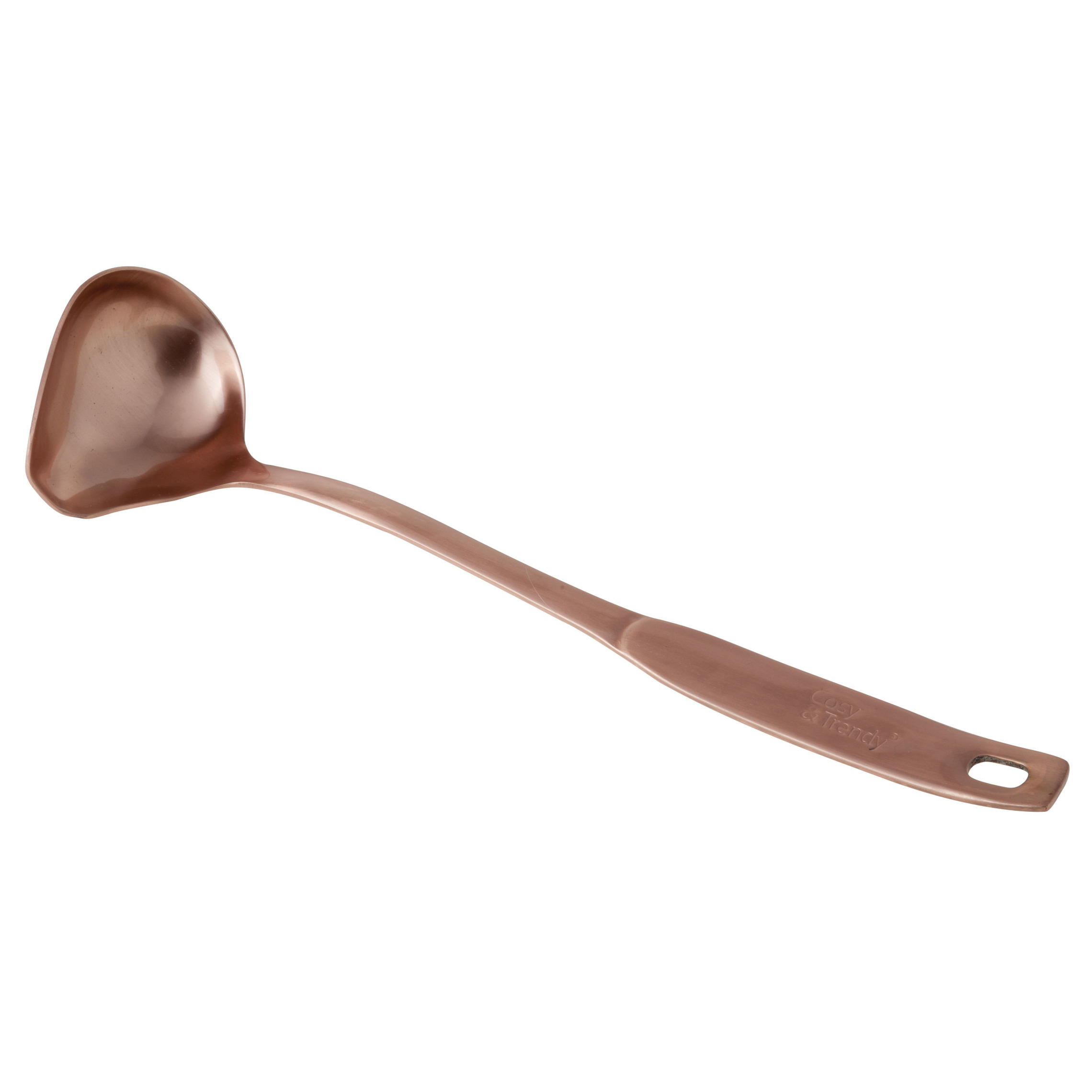 Cosy & Trendy Sauslepel - koperkleurig - opscheplepel - RVS - 26 cm -
