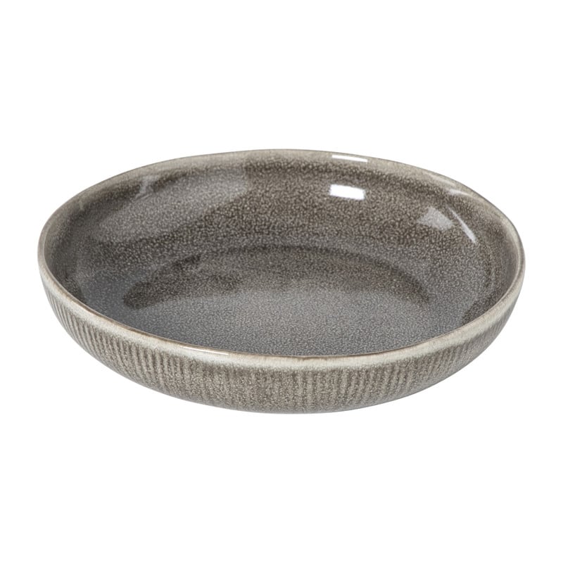Xenos Diep bord fuji - bruin - ø22x4 cm