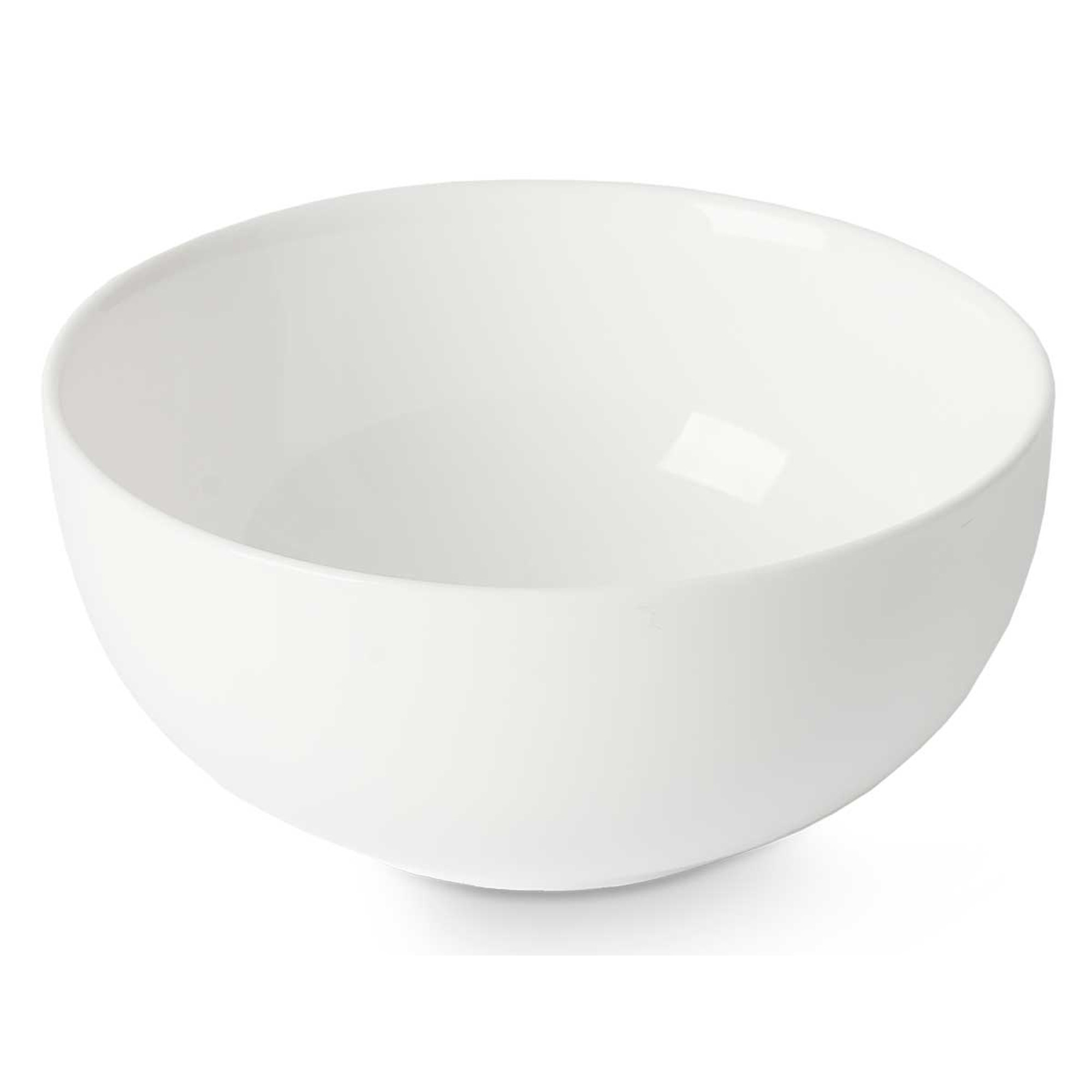 Vivalto Kommetje/serveer schaaltje - Opal - keramiek - D13 x H6 cm - ivoor wit - Stapelbaar -