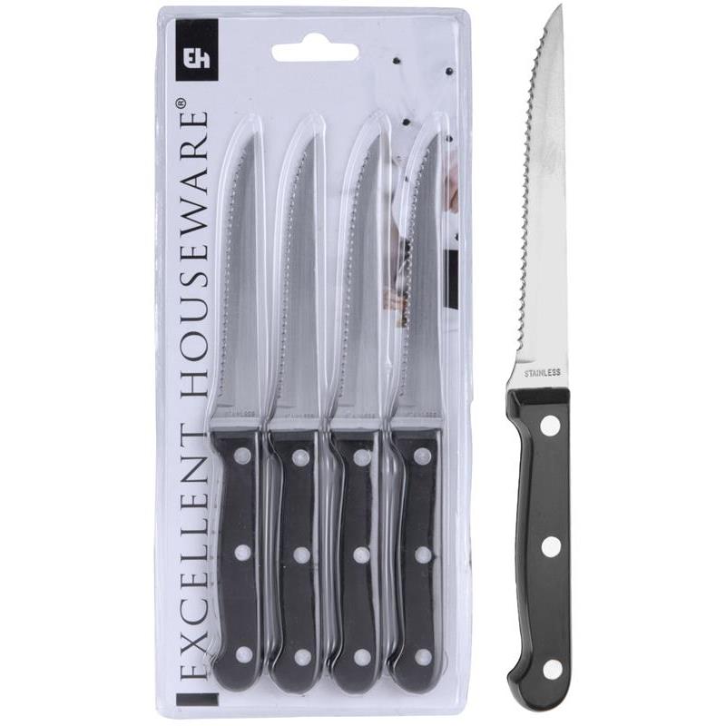 Excellent Houseware Steakmessenset 4-delig op blisterkaart