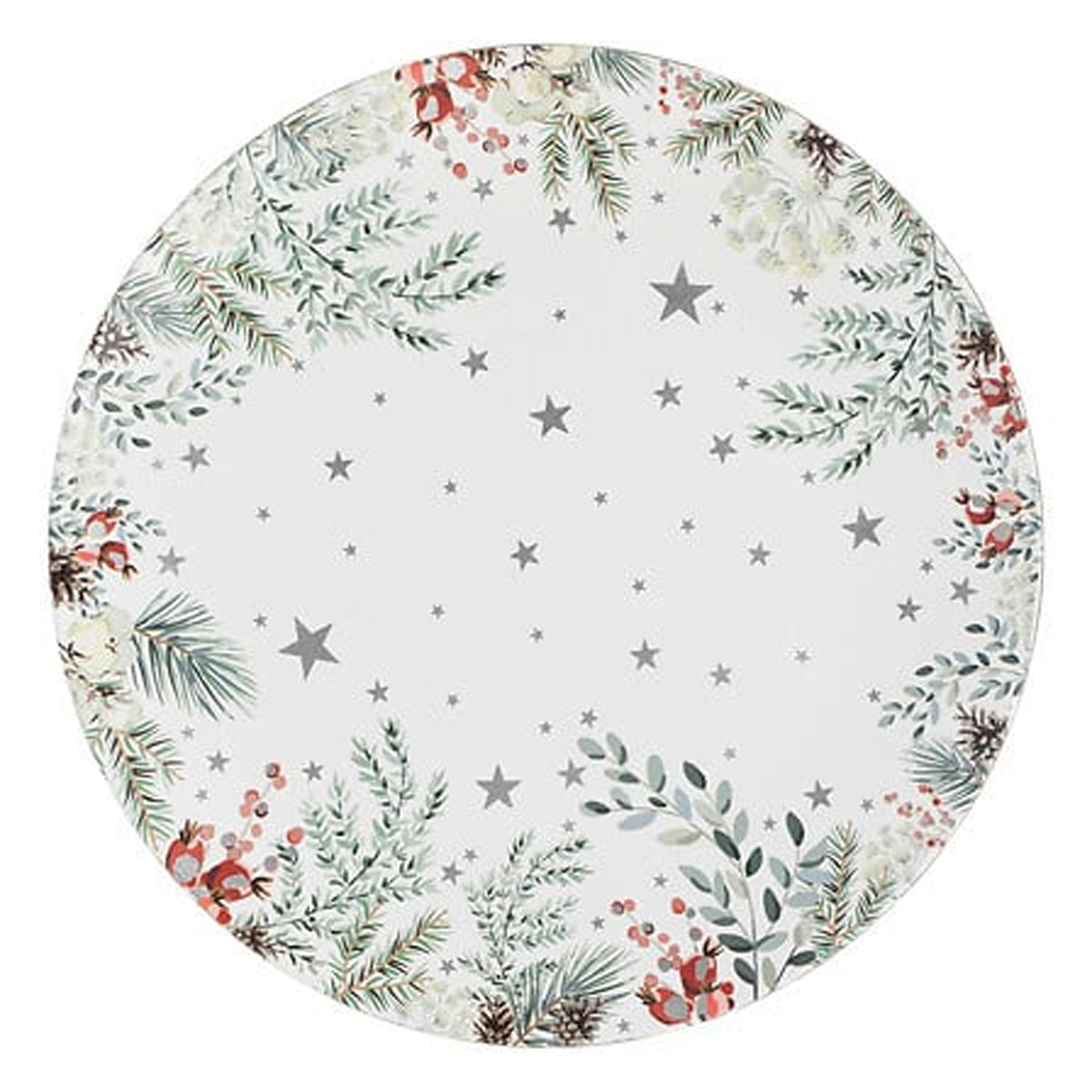 Feeric lights & Christmas Kaarsenbord/onderbord - wit - D33 cm -