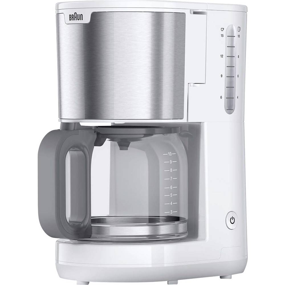 Braun KF 1500 WH Koffiezetapparaat Wit Capaciteit koppen: 10